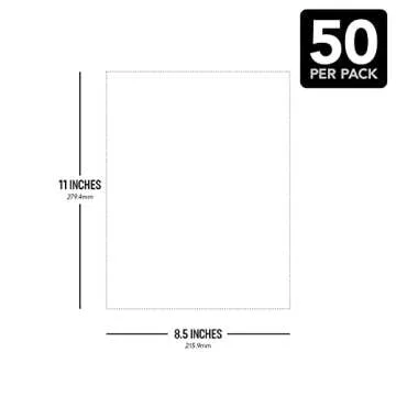 Heavy Weight White Cardstock - 100lb Extra Thick Card Stock Paper - Great for Brochures, Invitations, Business Cards, Stationary Printing | Acid-free | 8.5" x 11" (Letter Size) | 50 Sheets per Pack