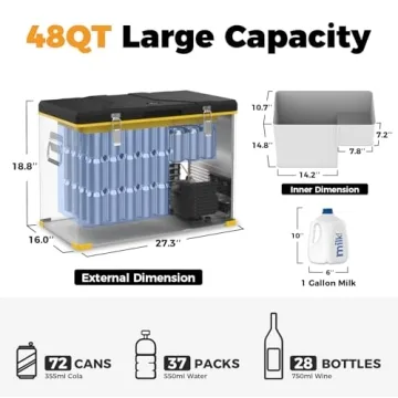 Setpower RV45S 12V Portable Refrigerator for Travel