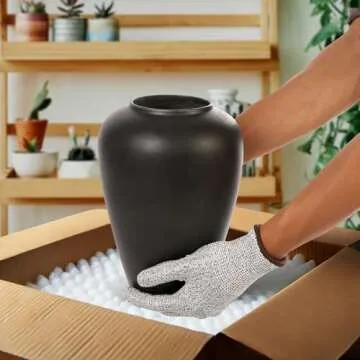 MORSHA Ceramic Black Vase Home Decor, Flower Vase Modern Trendy Black Vase, Minimalist Farmhouse Table Gift CuteTall Vintage Bookshelf Dining and Coffee Table Decor,Size 9" (23cm) 1pack