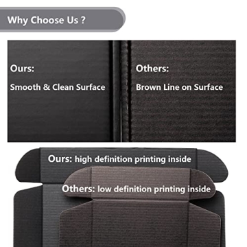 Timirog Eco-Friendly Black Shipping Boxes for Business & Gifts