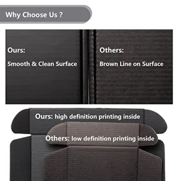 Timirog Eco-Friendly Black Shipping Boxes for Business & Gifts