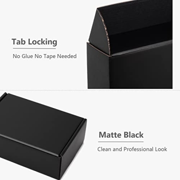 Timirog Eco-Friendly Black Shipping Boxes for Business & Gifts