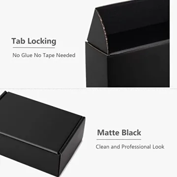 Timirog Eco-Friendly Black Shipping Boxes for Business & Gifts