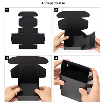 Timirog Eco-Friendly Black Shipping Boxes for Business & Gifts