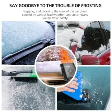 Car Heater, Portable Car Space Heater, Car Windshield Defrost Defogger, 12v Heater Plug-In Cigarette Lighter, Truck and Car Windshield Defroster Heater, 360 Degree Angle Adjustable,Black