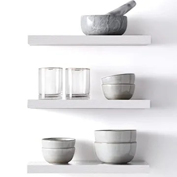 Stylish BAYKA Floating Shelves for Home Decor and Storage