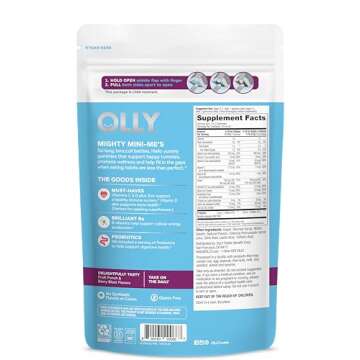 OLLY Kids Multivitamin & Probiotic Gummy, Digestive Support, Vitamins A, D, C, E, B, Zinc, Chewable Supplement, Berry Flavor, 60 day supply - 120 Count