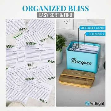 ArtEight Recipe Box - Stylish & Functional for Every Kitchen