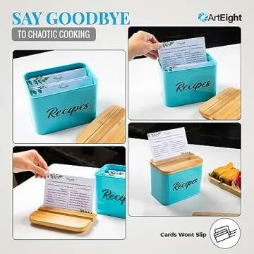 ArtEight Recipe Box - Stylish & Functional for Every Kitchen