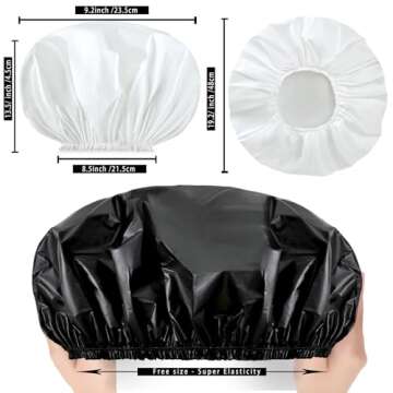 Super Jumbo Waterproof Shower Caps for Thick Hair