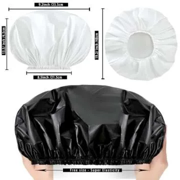 Super Jumbo Waterproof Shower Caps for Thick Hair