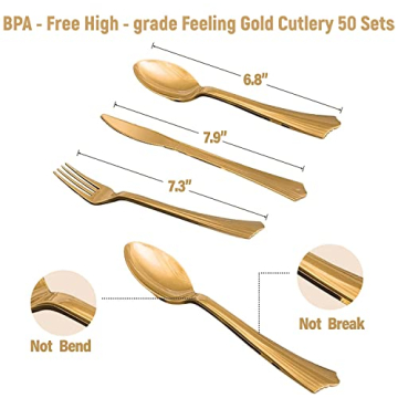 350PCS Elegant Black and Gold Party Supplies Set