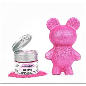 Fuchsia Edible Glitter for Drinks, Cocktails, Cake Decorating, Strawberries, Chocolates & More | No Taste | 4g | 100% Food-Safe | Kosher, Vegan, Gluten & Nut Free | DiamonDust by The Sugar Art …