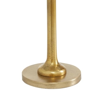 Deco 79 Aluminum Candle Holder Set, Elegant Gold Design