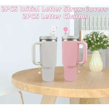 Personalized Silicone Straw Covers for Stanley Cups