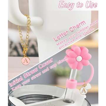 Personalized Silicone Straw Covers for Stanley Cups