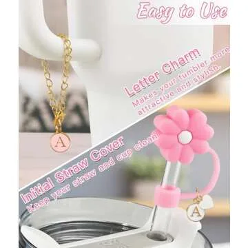 Personalized Silicone Straw Covers for Stanley Cups