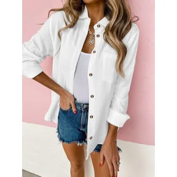 ZAAYO Women's Linen Button Up Summer Shirt for 2024