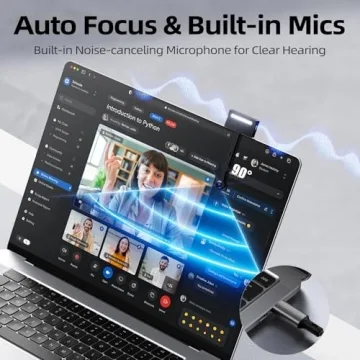 POHO 4K Webcam for Clear Video Calls and Privacy Cover