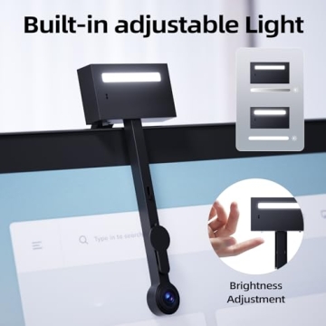 POHO 4K Webcam for Clear Video Calls and Privacy Cover