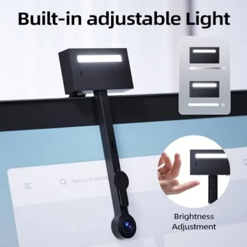 POHO 4K Webcam for Clear Video Calls and Privacy Cover