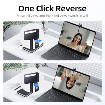 POHO 4K Webcam for Clear Video Calls and Privacy Cover