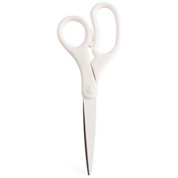 JAM PAPER Precision Scissors - 8 Inch Sharp White Design