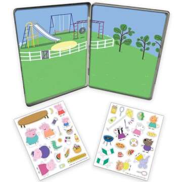 TCG Toys Magnetic Creations Tin: Peppa Pig - Creative Storytelling Playset with 40 Magnets for Kids ...