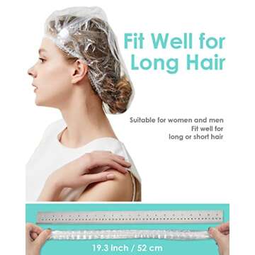 Auban 30PCS Disposable Shower Caps, Individually Wrapped Larger & Thicker Waterproof Shower Caps, Pl...