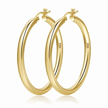 Stylish Hypoallergenic 4mm Thick Gold Chunky Earrings