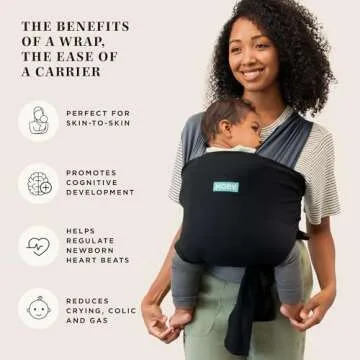 Moby Baby Wrap Carrier Easy-Wrap for Safe, Hands-Free Parenting