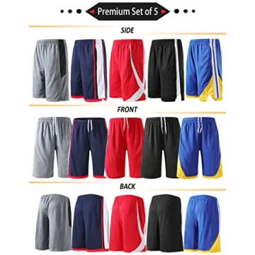 Youth Athletic Mesh Basketball Shorts - Quick Dry Activewear