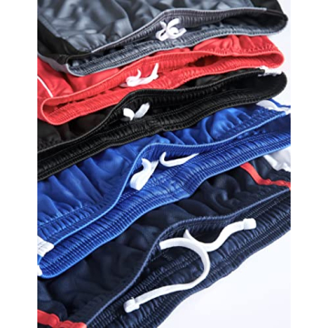 Youth Athletic Mesh Basketball Shorts - Quick Dry Activewear