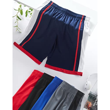 Youth Athletic Mesh Basketball Shorts - Quick Dry Activewear