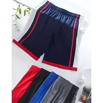 Youth Athletic Mesh Basketball Shorts - Quick Dry Activewear