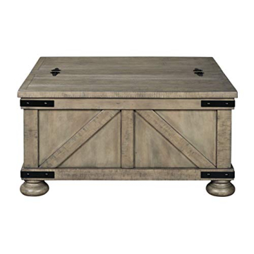 Ashley Aldwin Farmhouse Coffee Table with Lift Top Storage