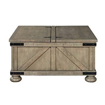 Ashley Aldwin Farmhouse Coffee Table with Lift Top Storage