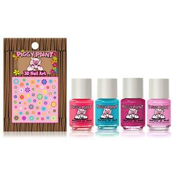 Piggy Paint | 100% Non-Toxic Girls Nail Polish | Safe, Cruelty-free, Vegan, & Low Odor for Kids | Pa...