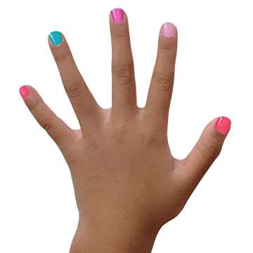 Piggy Paint | 100% Non-Toxic Girls Nail Polish | Safe, Cruelty-free, Vegan, & Low Odor for Kids | Party Hearty (4 Polish + Nail Art Gift Set)