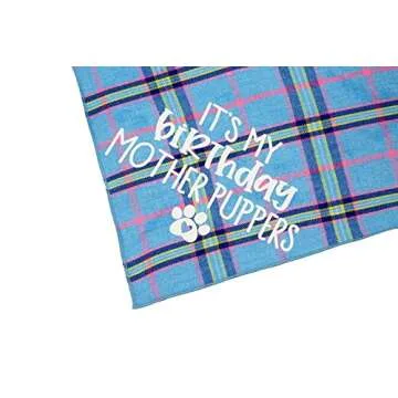 Dog Birthday Bandana, Birthday Boy Puppy Bandana for Small Medium Large Dogs Blue
