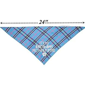 Dog Birthday Bandana, Birthday Boy Puppy Bandana for Small Medium Large Dogs Blue