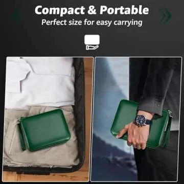 Premium Leather Cigar Humidor Case for Travelers