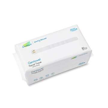 Gentowel Dry Cotton Soft Facial Tissues(2 Pack),Disposable Makup Removing Facial Towels, Ultra Soft Dry and Wet Use Wipes for Sensitive Skin