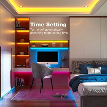 Zyzykeji 32.8ft LED Strip Lights with Music Sync