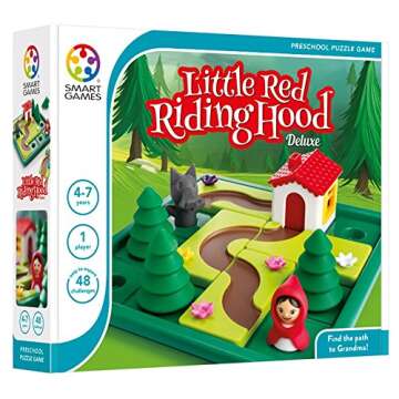 SmartGames Little Red Riding Hood Deluxe Skill-Building Board Game with Picture Book for Ages 4+