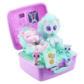 Little Live Pets Scruff Surprise Vet Rescue - Vet Set with Polar Bear Family - Mini Collectable Scruff-a-Luvs