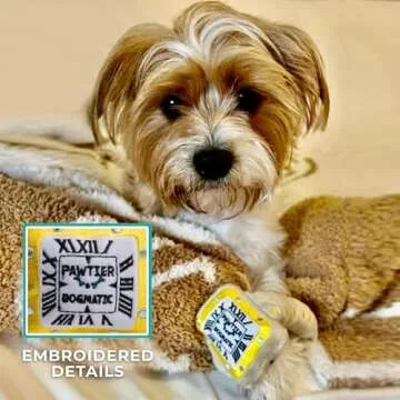 Haute Diggity Dog Pawtier Watch, Plush Designer Dog Toys with Interactive Squeaker, Stimulating Pet ...