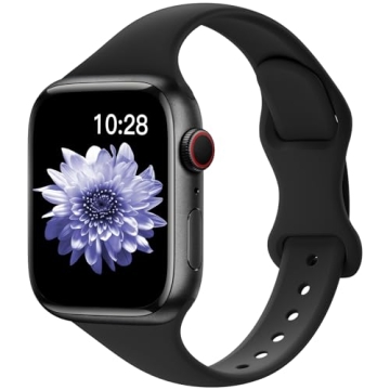 KingofKings Patenting Slim Thin Band Compatible with Apple Watch Bands for Women 42mm 38mm 40mm 41mm...