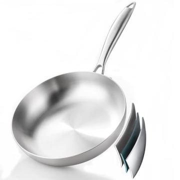 Delarlo Tri-Ply Stainless Steel 8" Frying Pan Chef Skillet