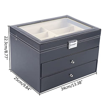 Eapmic Stylish Eyeglass Organizer Case with 24 Slots